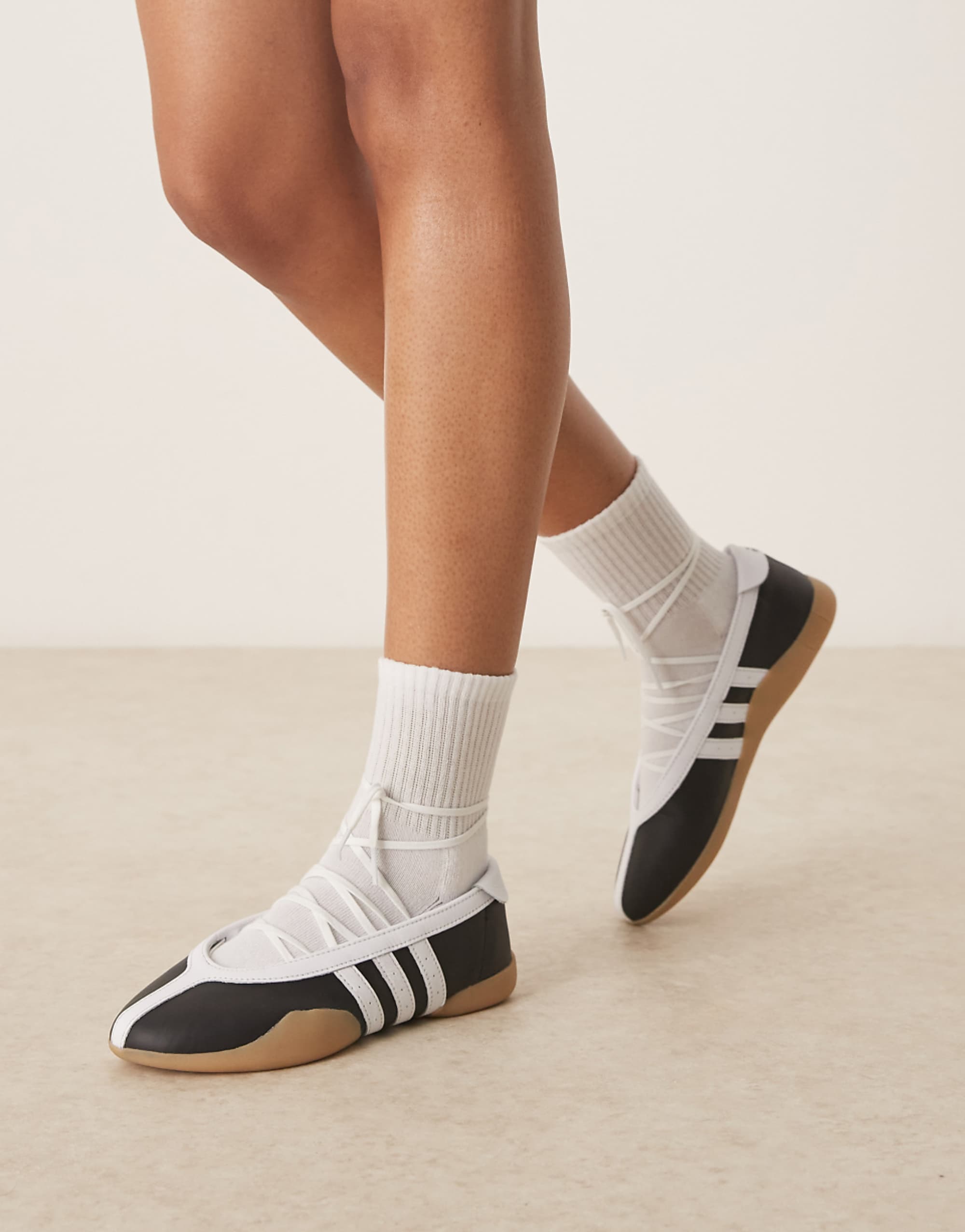 Adidas Originals Taekwondo Mei Ballet Trainers in Black and White
