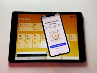 HomeKit router splash screen displayed on an iPhone