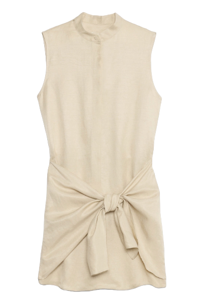 Banana Republic, Viscose-Linen Twisted Shirt Dress