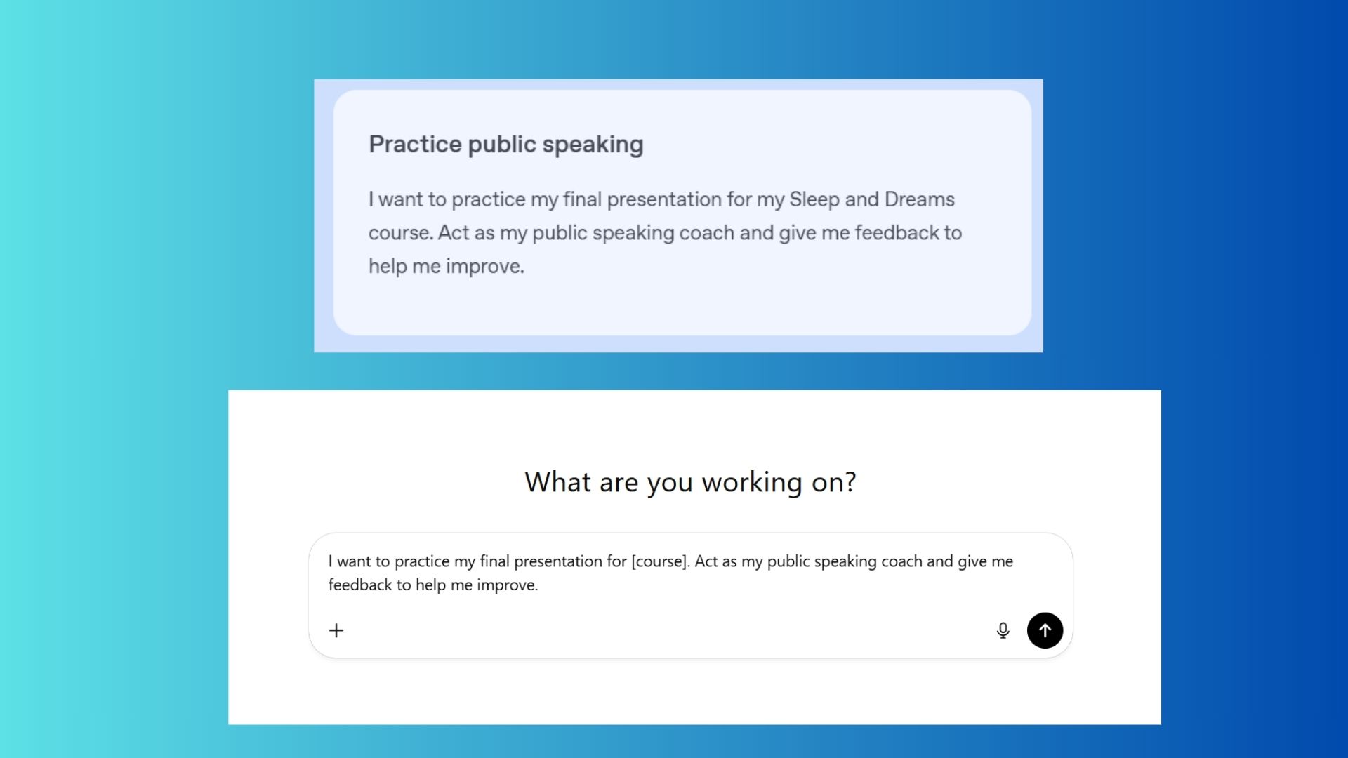 ChatGPT prompt screenshot