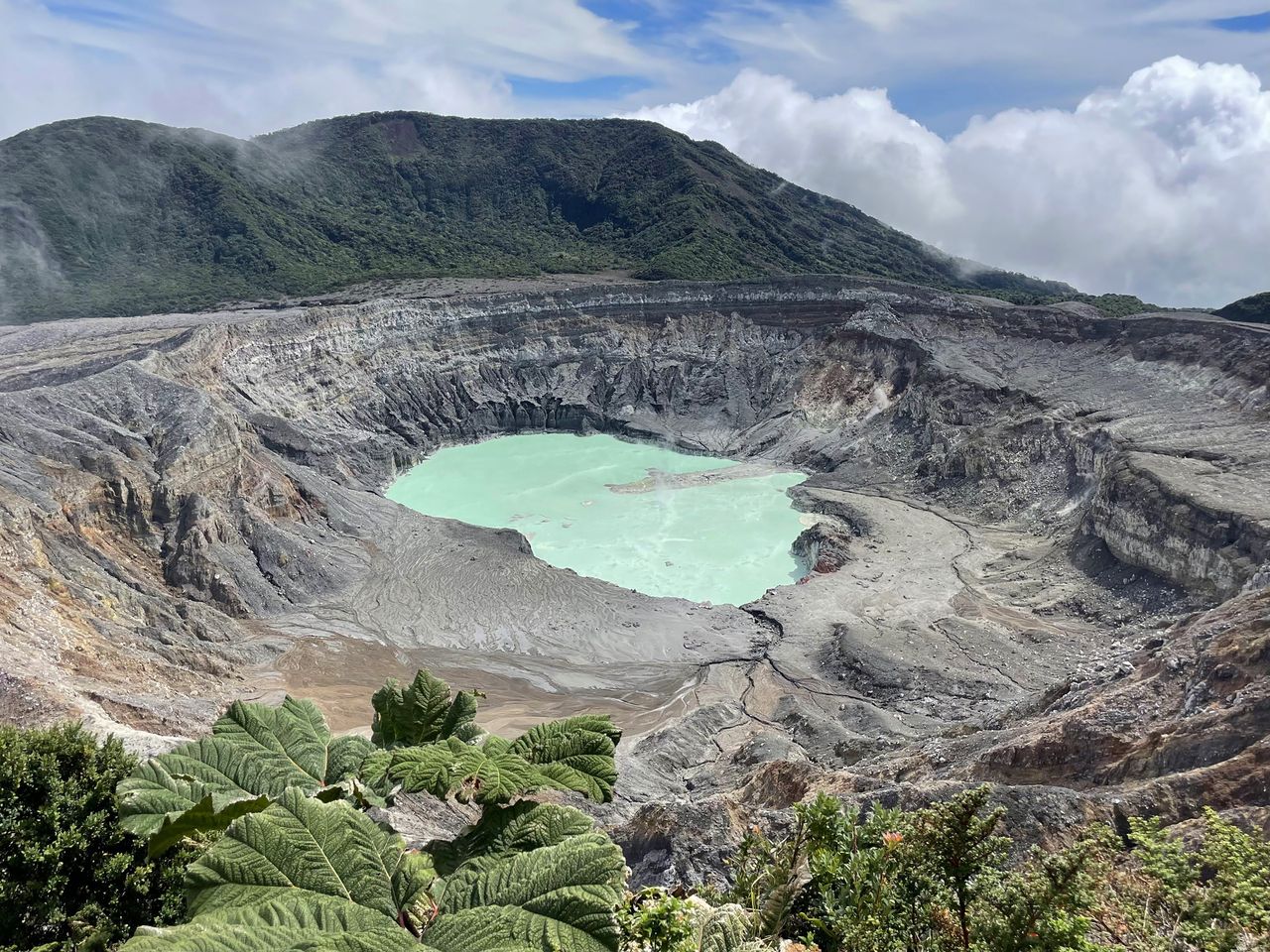 Caldera lake in the Poas Volcano Costa Rica