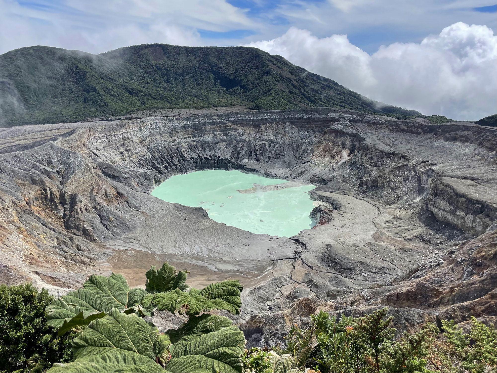 Caldera lake in the Poas Volcano Costa Rica