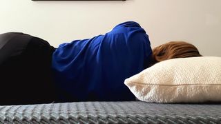 Alison sleeping on a Tuft & Needle Mint Hybrid mattress