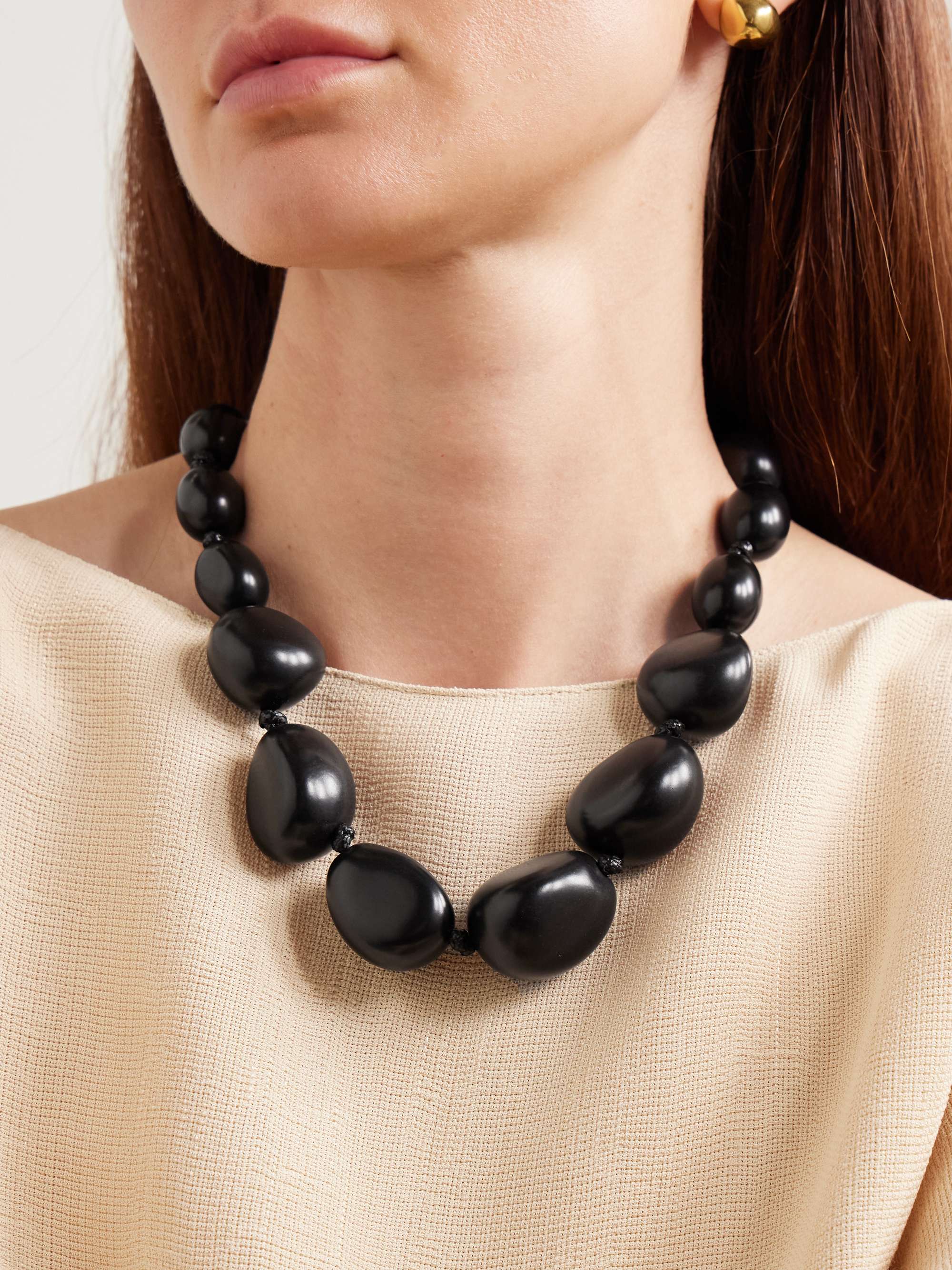 The Statement Tagua and Leather Necklace