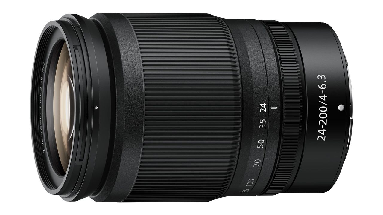 NIKKOR Z 24-200mm f/4-6.3 VR on a white background