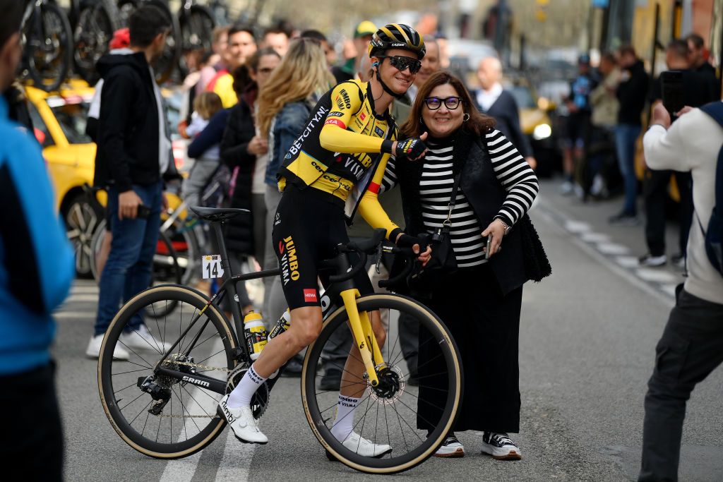 MATARO SPAIN MARCH 21 Sepp Kuss of The United States and Team JumboVisma poses for a photograph prior to the 102nd Volta Ciclista a Catalunya 2023 Stage 2 a 1654km stage from Matar to Vallter 2135m VoltaCatalunya102 on March 21 2023 in Matar Spain Photo by David RamosGetty Images
