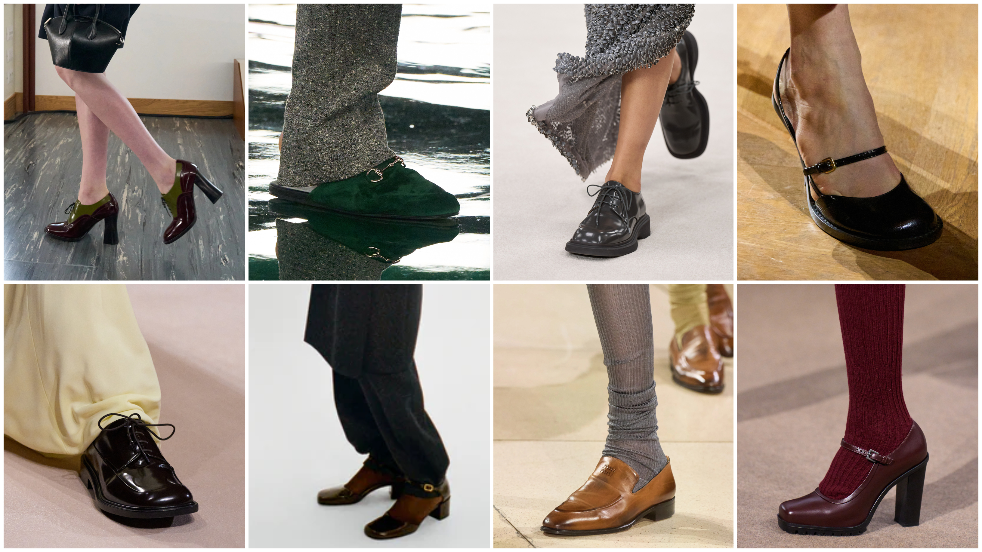 Bally, Gucci, Calvin Klein, Dries Van Noten, Victoria Beckham, The Row, Miu Miu, and Max Mara