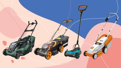 graphic featuring some of the best lawnmowers 3200x1800