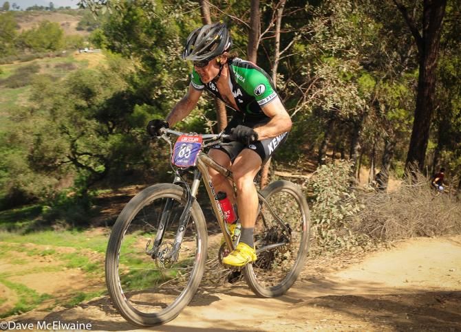 World Cup veteran Michael Broderick (Kenda/Stans NoTubes) on the big climb