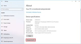 Windows 10 rename device option