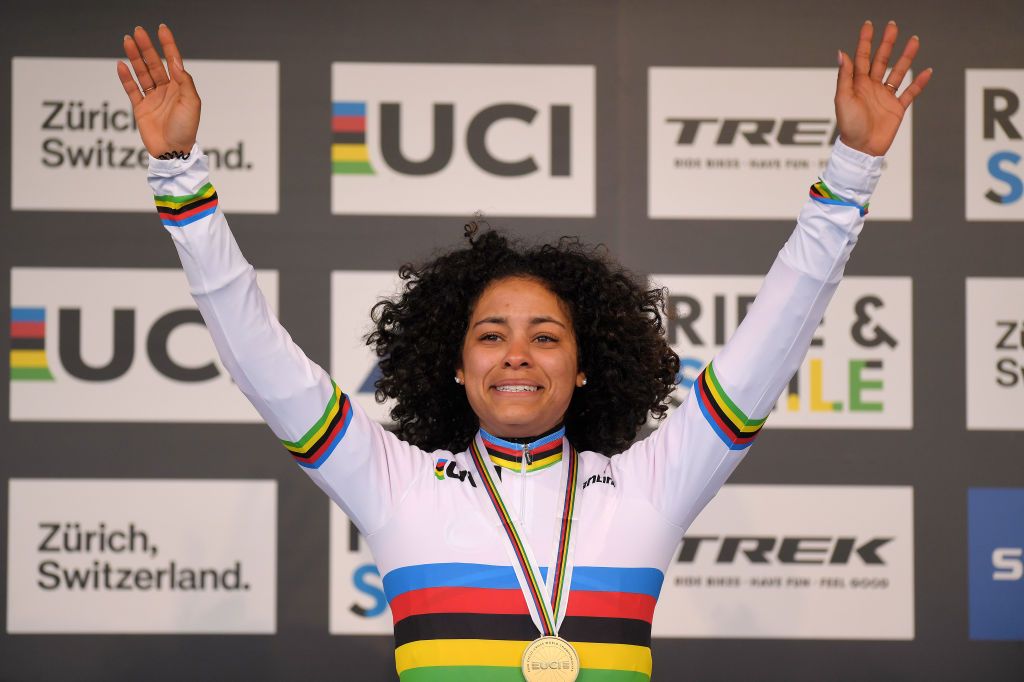 Ceylin Del Carmen Alvarado (Netherlands) captured the world title at the UCI Cyclo-cross World championships in D&uuml;bendorf