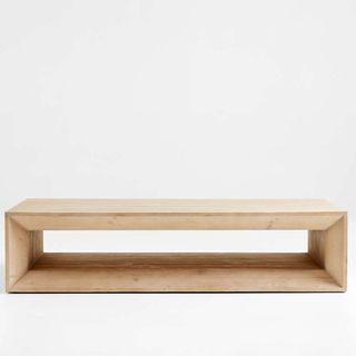 Japandi style wooden low coffee table 