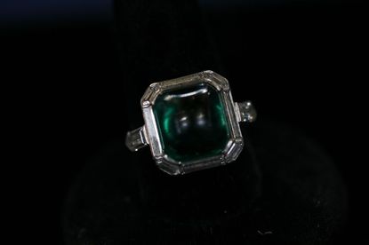 Art Deco Emerald and Diamond Ring