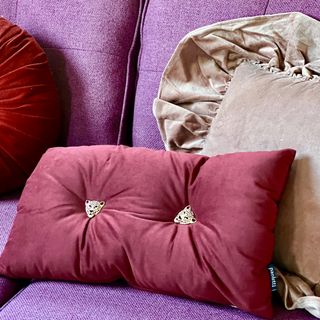cushions with frill and panther design