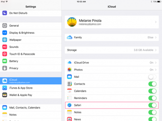 ios icloud safari