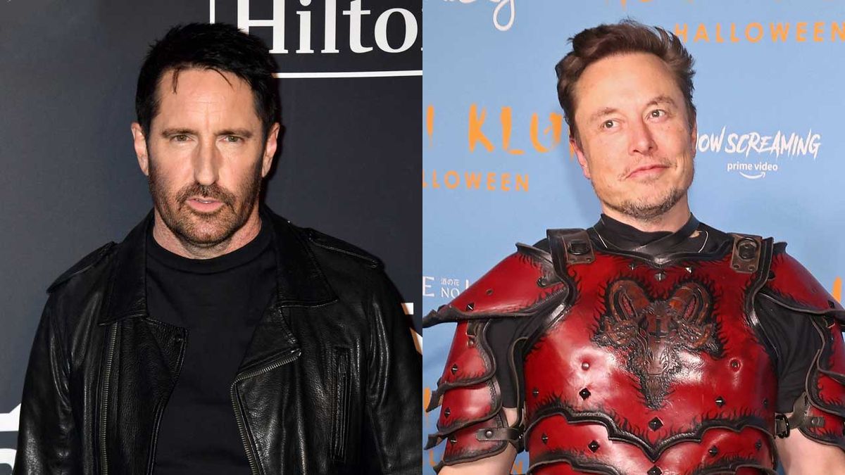 Trent Reznor and Elon Mush red carpet shots