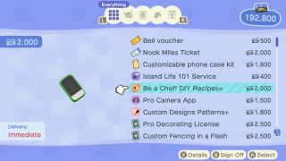 Unlocking Cooking recipes in Animal Crossing: New Horizons 