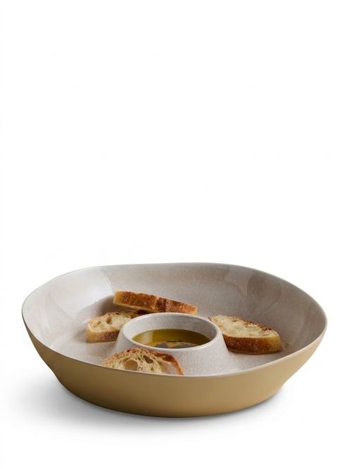 Reactive Glaze Picnic Chip & Dip Bowl