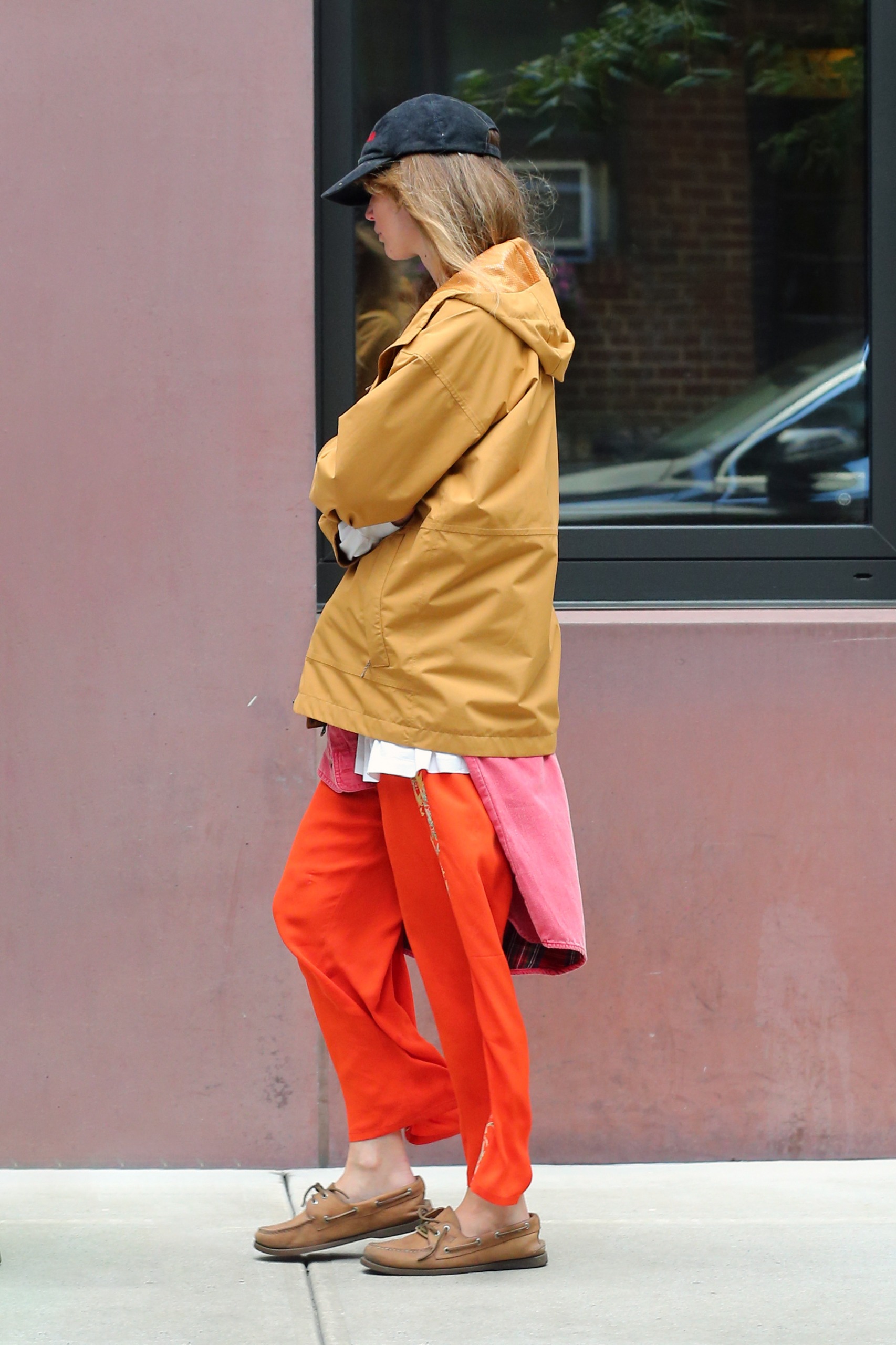 Jennifer Lawrence wore a colorful off-duty outfit with the boat shoe trend for fall