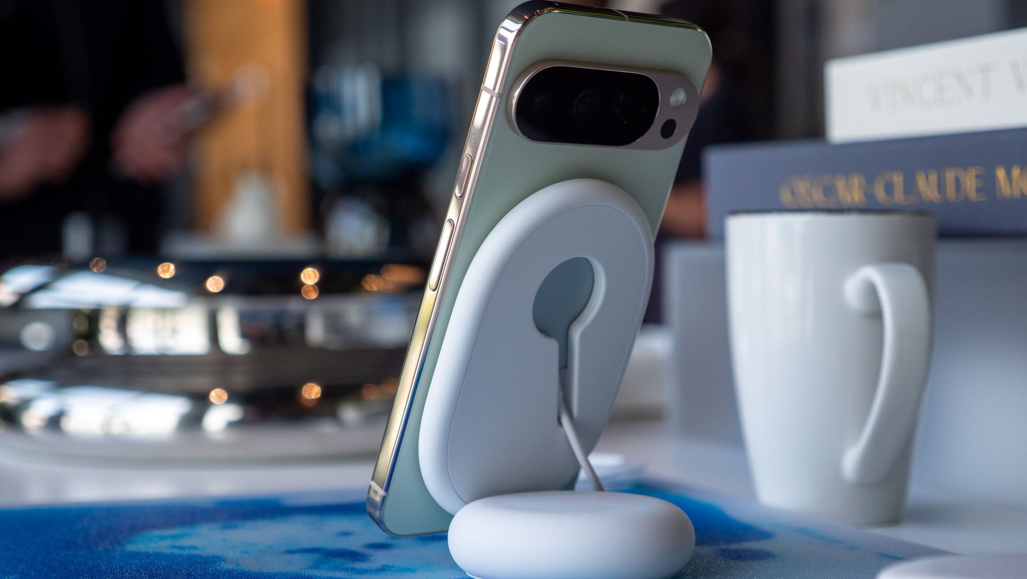 The official Google Pixelsnap Qi2 wireless charger and dock for the Google Pixel 10 series