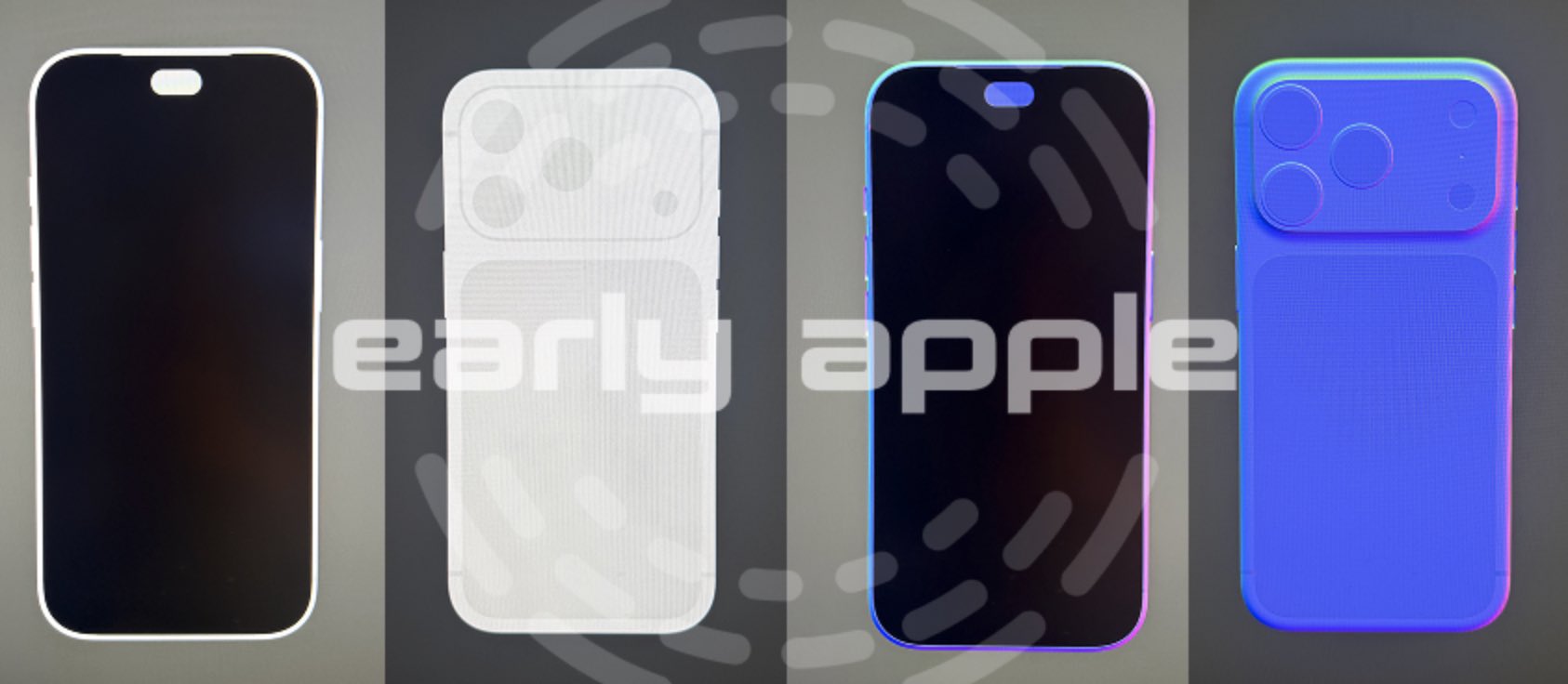 CAD renders showing the iPhone 18 Pro with a smaller Dynamic Island cutout