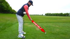 How far to stand from the golf ball - Golf Monthly Top 50 Coach Alex Elliott demonstrating the proper setup for a golf swing