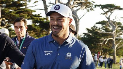 Bryson DeChambeau attends the Walker Cup in 2025