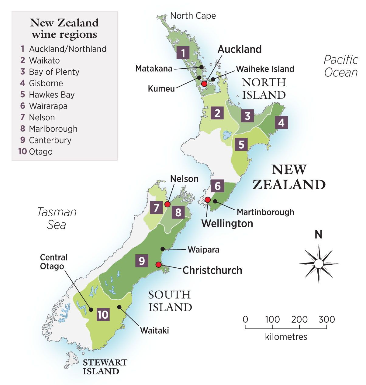 New Zealand map