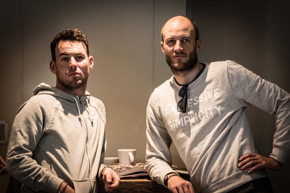 Friends and teammates Stephen Cummings and Mark Cavendish