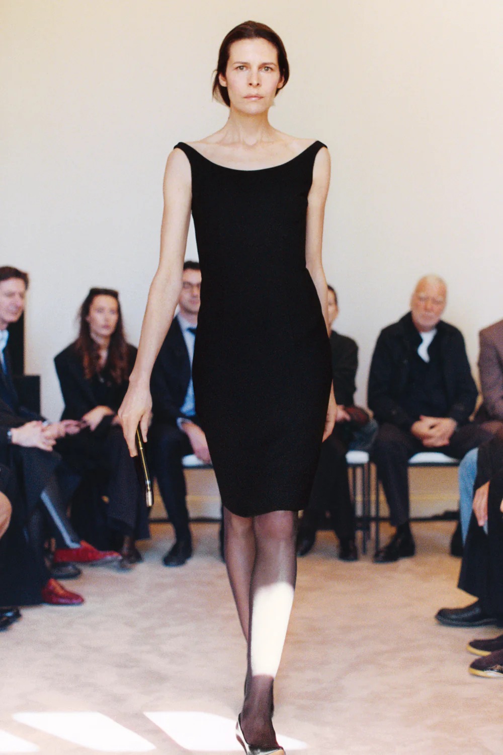 The Row model walks the Winter 2026 runway during Paris Fashion Week