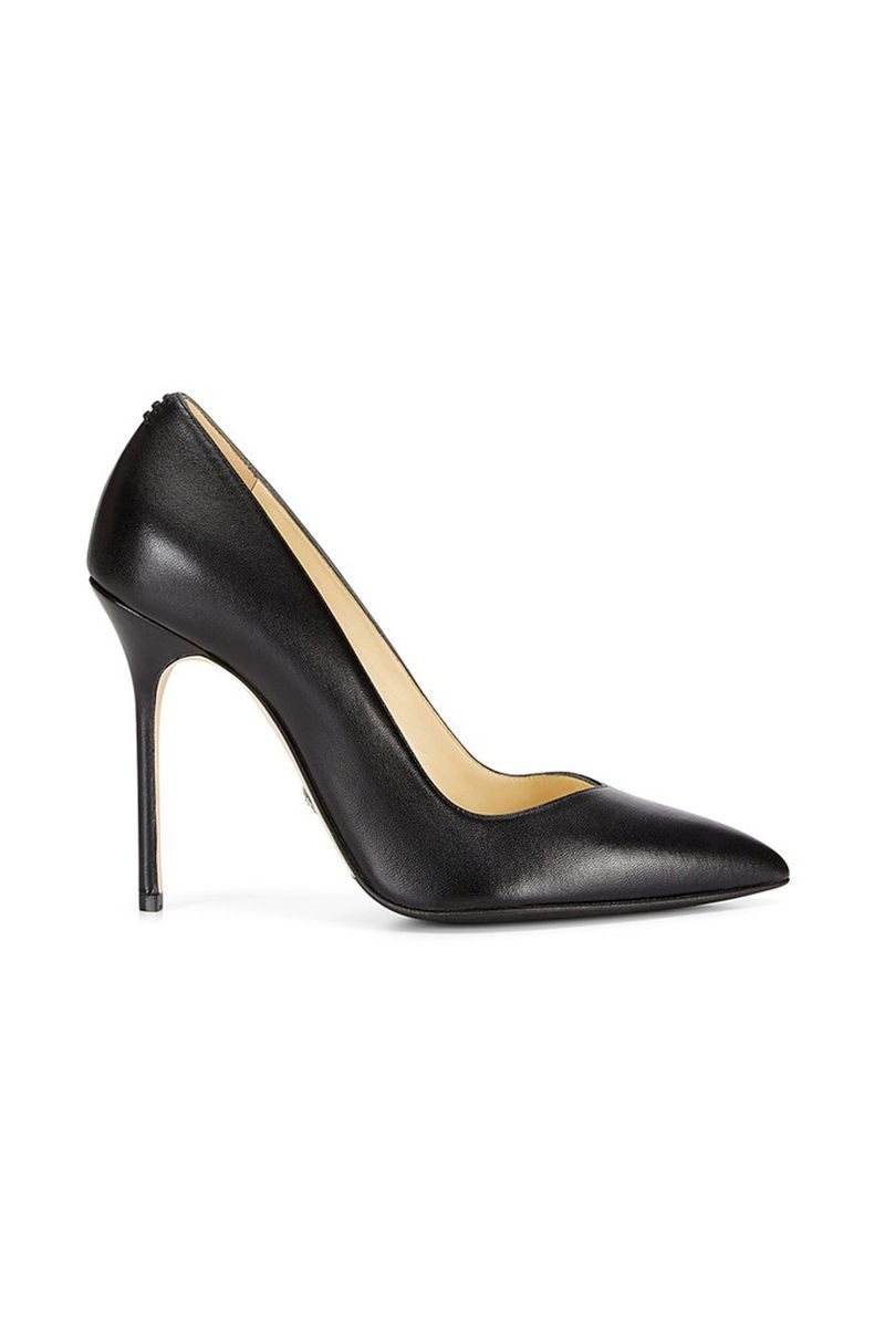 Footwear, High heels, Court shoe, Shoe, Basic pump, Leather, Beige, Slingback,