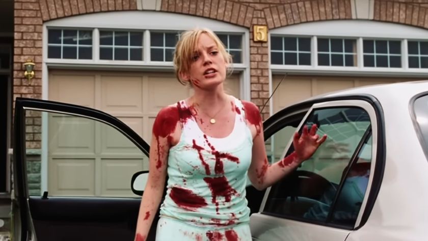 Sarah Polley covered in blood in Dawn of the Dead