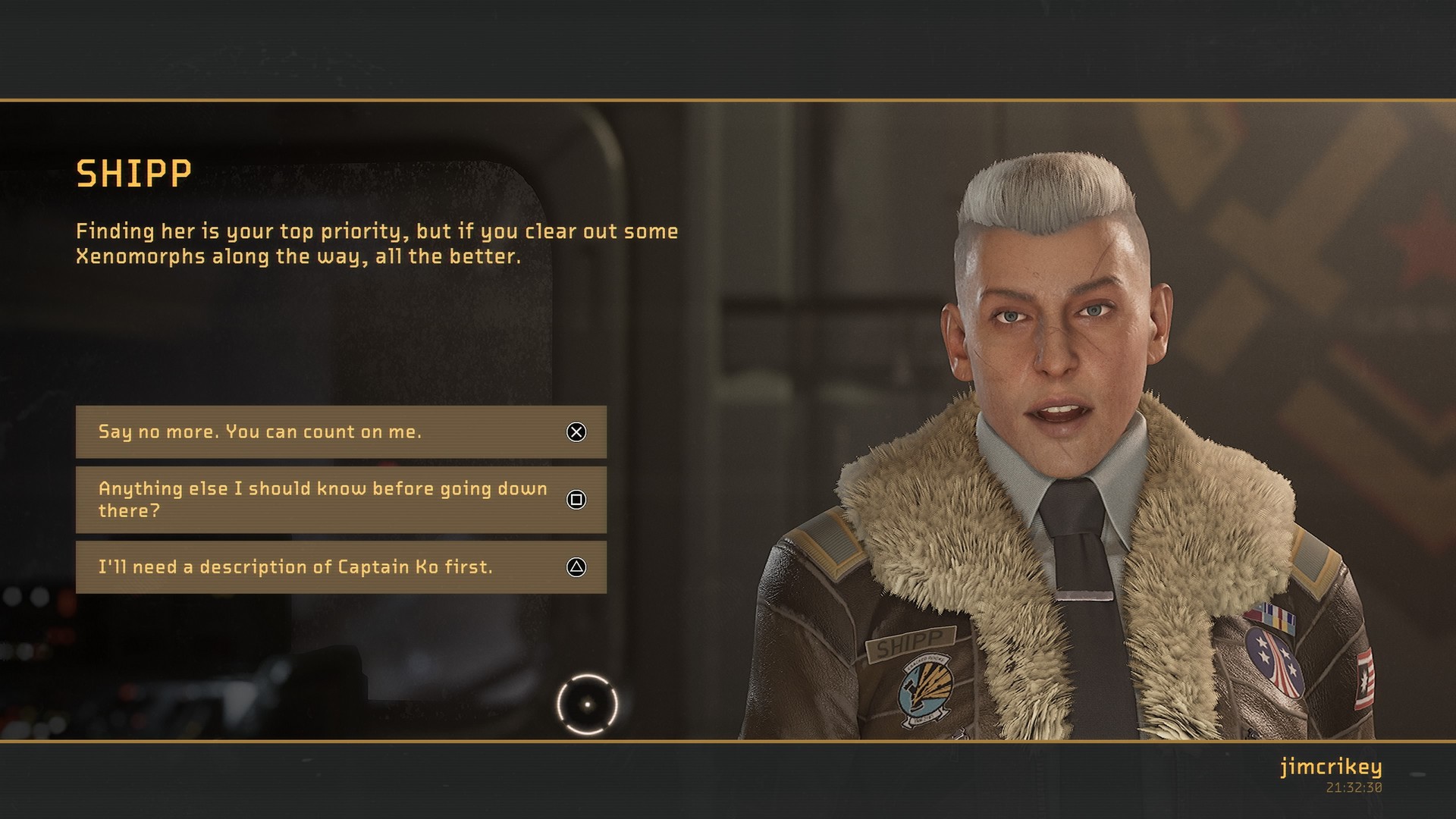 Shipp asks you and the squad to locate Captain Ko in Aliens: Fireteam Elite 2 as your main mission, but mentions that culling the Xenomorphs would be a nice bonus