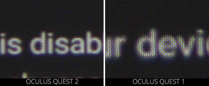 Quest 1 Vs 2 display pixel density