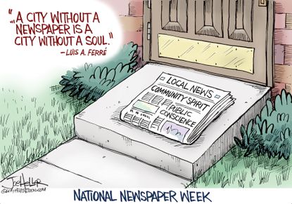 Editorial Cartoon U.S. National Newspaper Week