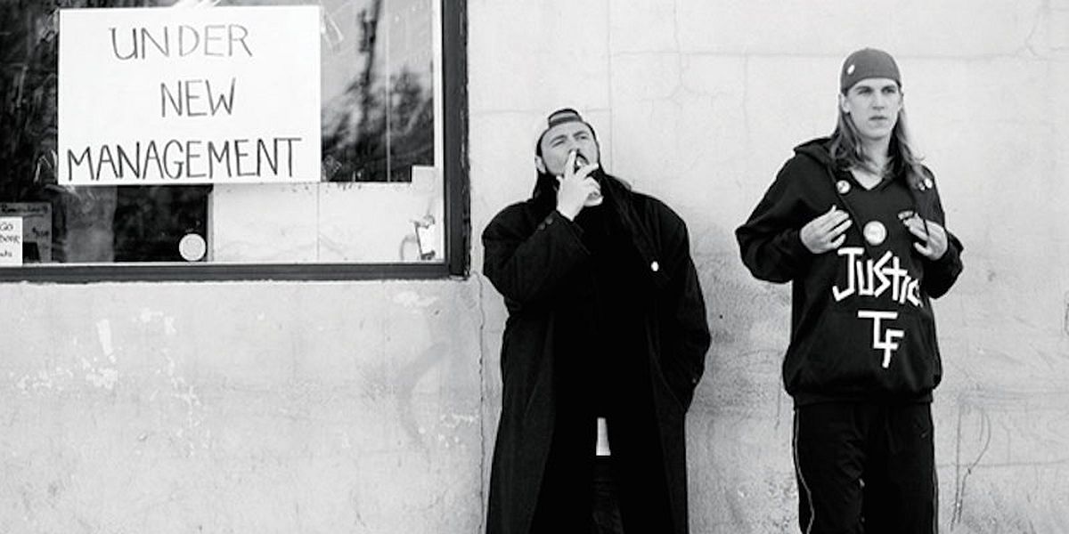 Kevin Smith and Jason Mewes in Clerks