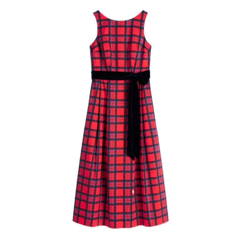 Boden, Scoop Back Check Dress