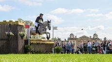 Oliver Townend riding Ballaghmor Class round the 2023 Badminton Horse Trials cross-country