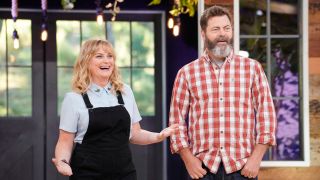 Nick Offerman and Amy Poehler in Making It.