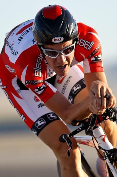 Ben Jacques-Maynes (Bissell) leans through a fast turn.