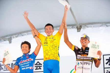 The top three riders of general classification.