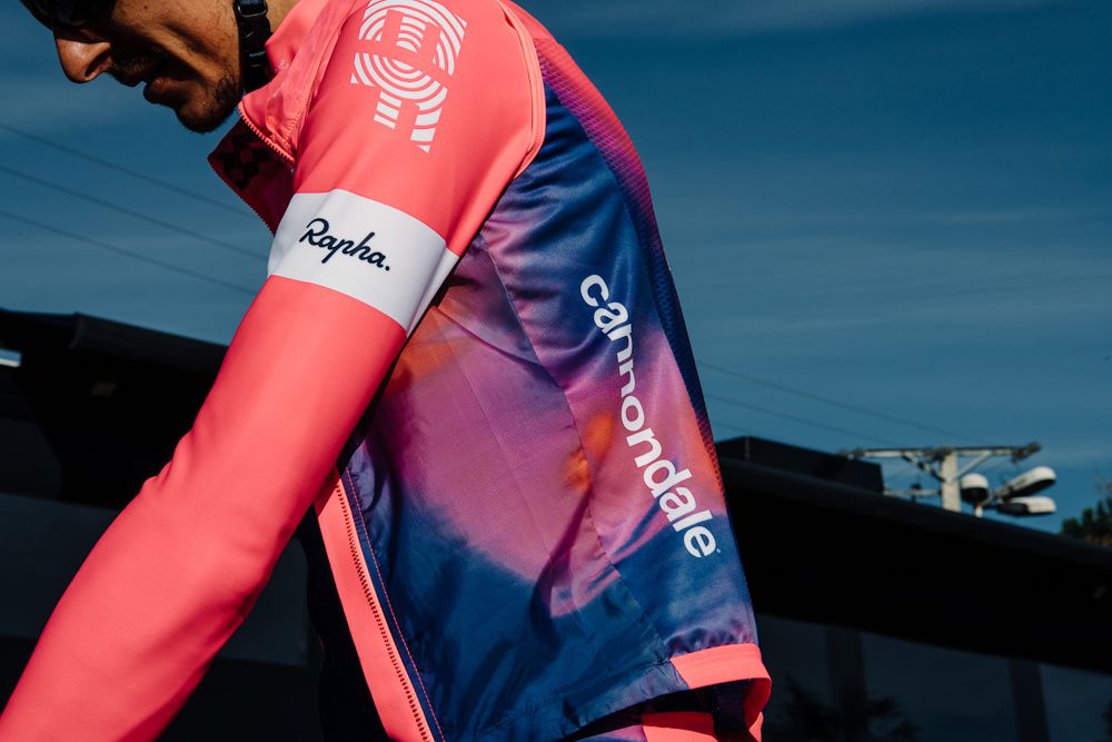 EF Education First's rider-inspired pink-and-blue swirl