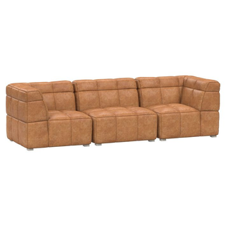 leather tufted sofa