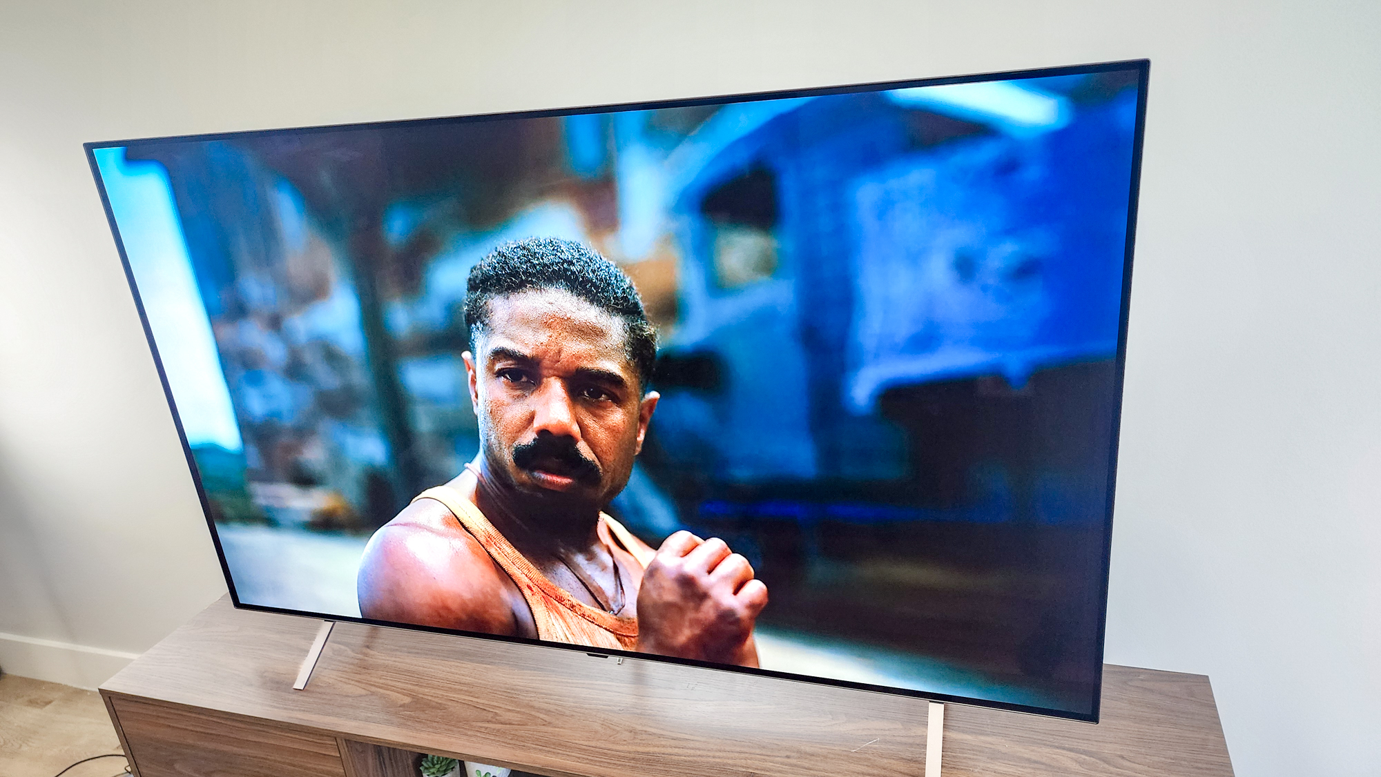LG B5 OLED TV on a side table