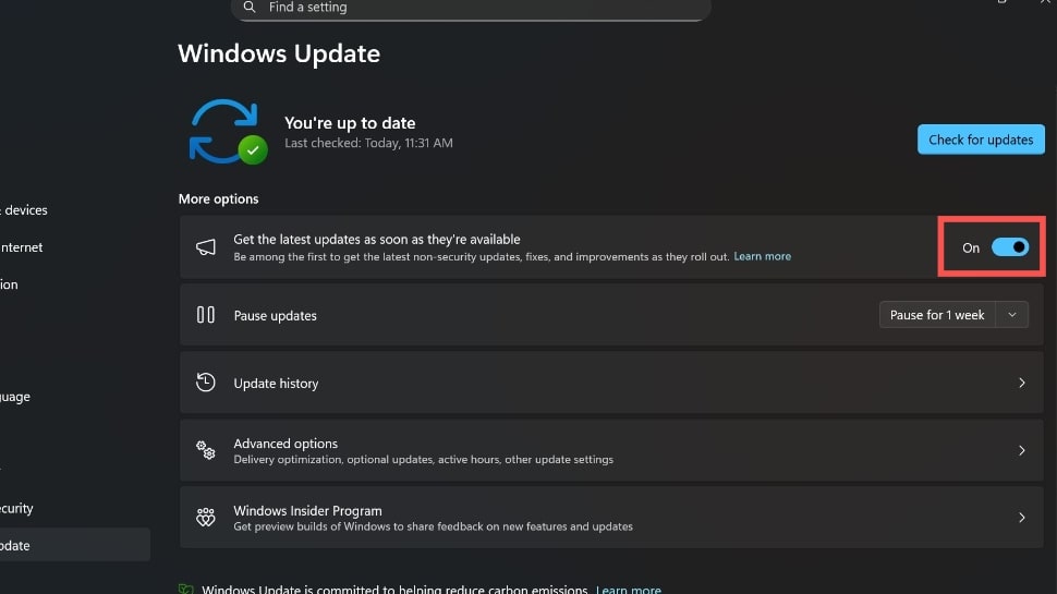 How to turn on automatic Windows operating system updates