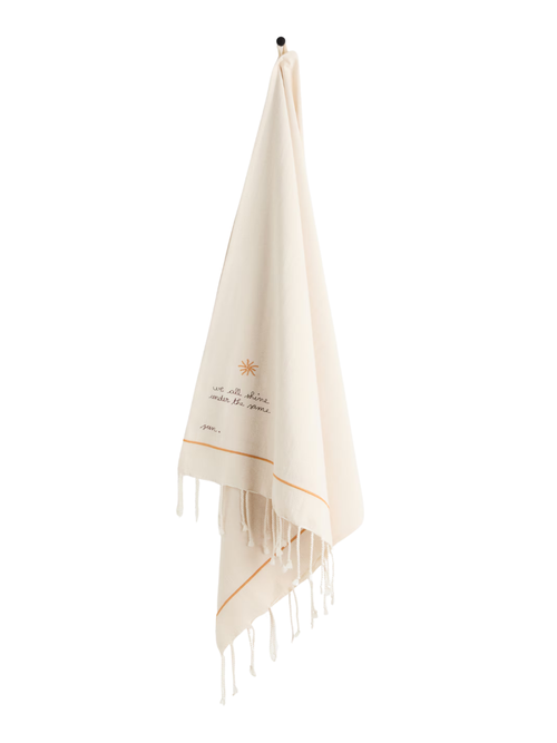 Embroidery-detail beach towel