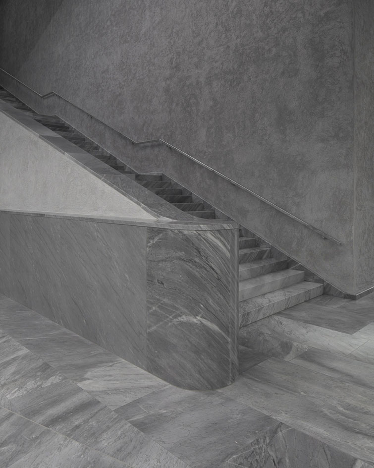 Sleek grey marble