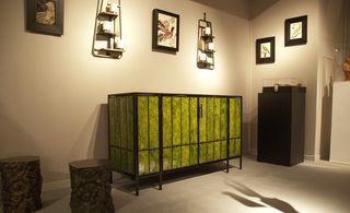 Iron and glazed tile cabinet, by Christophe Come, for Cristina Grajales
