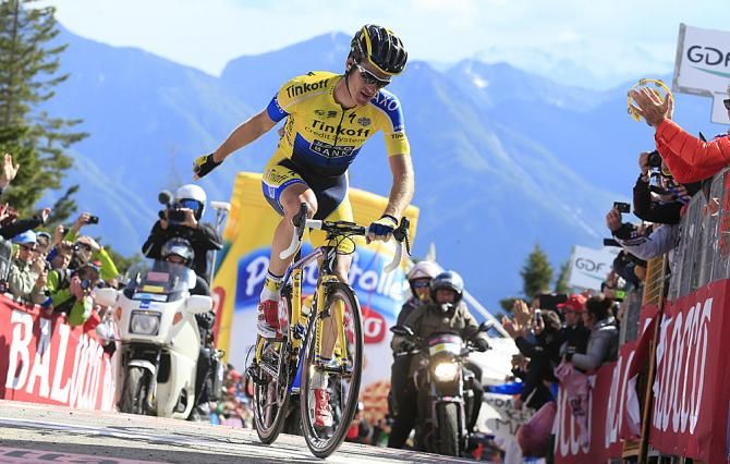 Michael Rogers (Tinkoff-Saxo) wins stage 20 of the Giro d'Italia on Monte Zoncolan