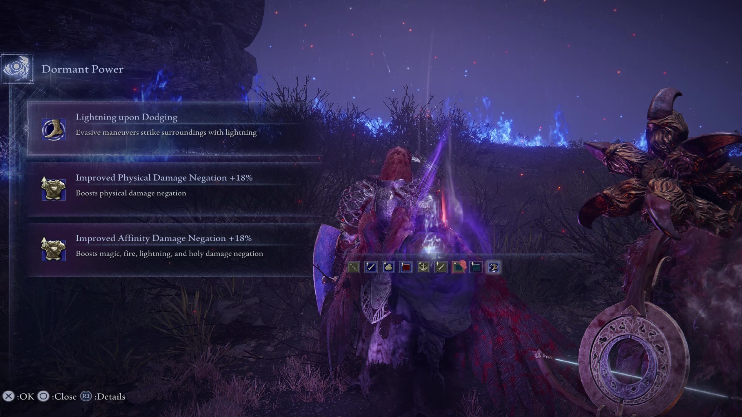 Elden Ring Nightreign Adel boss Gaping Jaw guide: Various damage resistance passive buffs found in dormant power reward packages.
